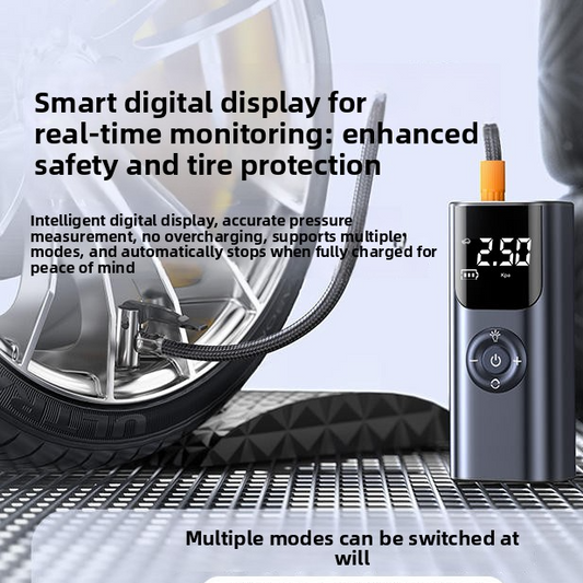 Portable Wireless Car Air Pump with Tire Pressure Measurement