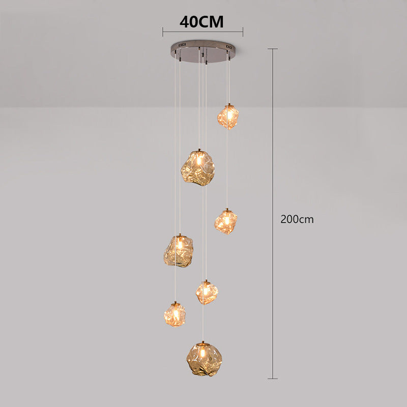 Pendant light fishline suspension structure