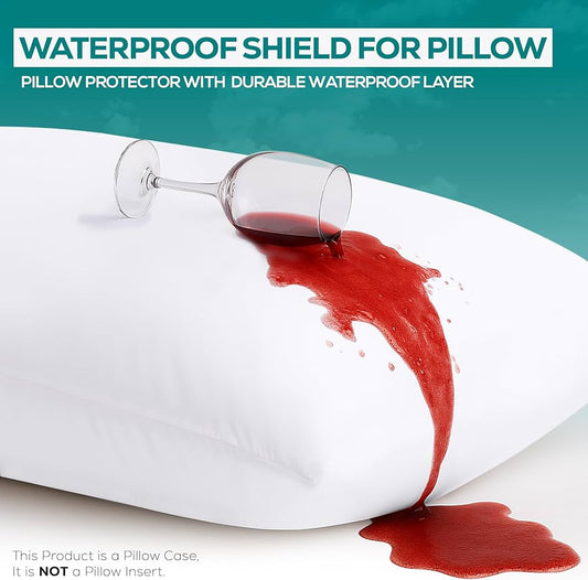 Waterproof Pillow Protector – Pack of 2
